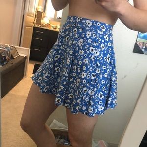 Blue flowery skirt